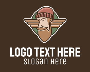 Skater - Hipster Lumberjack Emblem logo design