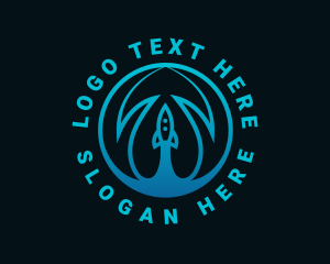 Planetarium - Rocket Launch Circle logo design