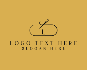 Knitting - Sewing Needle Thread logo design