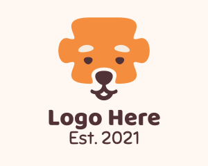 Puppy - Dog Puzzle Piece logo design