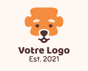 Puzzle - Dog Puzzle Piece logo design