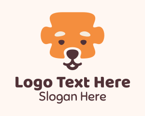 Dog Puzzle Piece  Logo