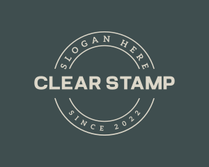 Retro Clothing Stamp logo design