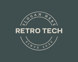 Retro Clothing Stamp logo design