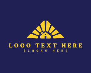 Land Developer - Property House Roofing logo design