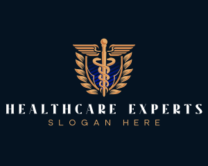 Pharmacy Medical Caduceus logo design