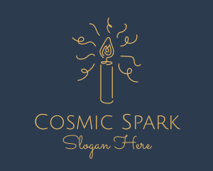 Yellow Candle Spark logo design