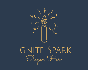 Spark - Yellow Candle Spark logo design