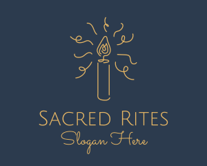 Ritual - Yellow Candle Spark logo design