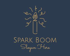 Yellow Candle Spark logo design