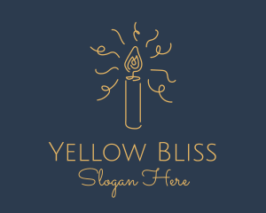 Yellow Candle Spark logo design