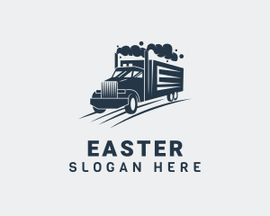 Distribution - Freight Truck Vehicle logo design
