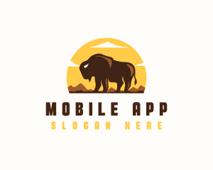 Bison - Bison Outdoor Mountain logo design