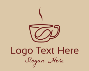 Hot Drinks - Steamy Bean Cup logo design