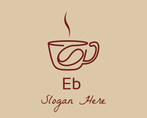 Coffee - Steamy Bean Cup logo design