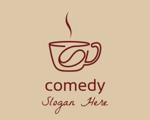 Coffee - Steamy Bean Cup logo design