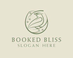 Green Lark Bird logo design