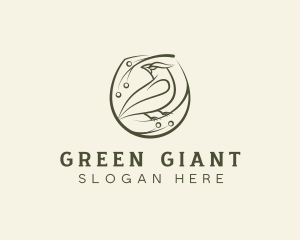 Green Lark Bird logo design