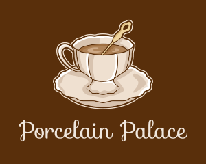 Porcelain - Elegant Coffee Cup logo design