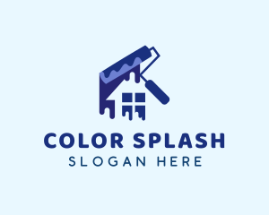 Paint Roller House logo design