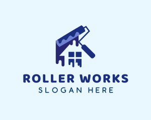 Roller - Paint Roller House logo design
