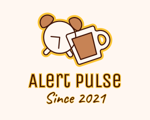 Notification - Coffee Alarm Clock Time logo design