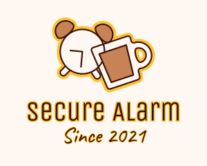 Alarm - Coffee Alarm Clock Time logo design