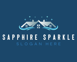 Sparkling Cleaning Tool logo design