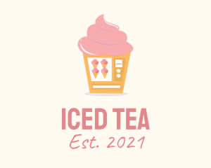 Vending Machine Ice Cream logo design