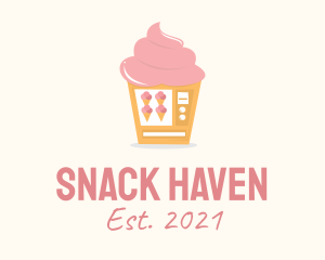 Vending Machine Ice Cream logo design