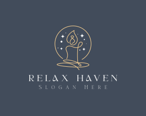 Unwind - Starry Night Candle logo design