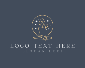 Religious - Starry Night Candle logo design