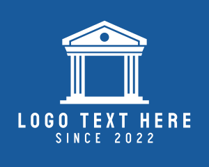 Town Hall - Ancient Courthouse Building logo design