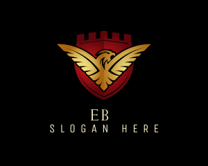 Majestic - Golden Eagle Shield logo design