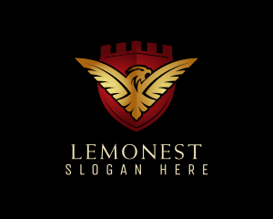 Majestic - Golden Eagle Shield logo design