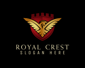 Majestic - Golden Eagle Shield logo design