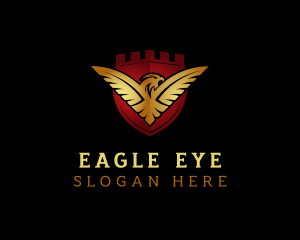 Golden Eagle Shield logo design