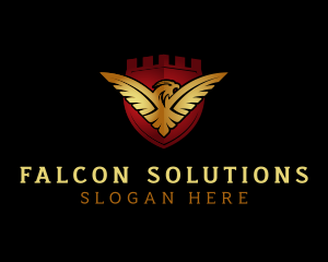 Golden Eagle Shield logo design