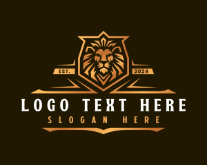 High End - Royal Lion Shield logo design