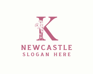 Floral Garden Letter K Logo