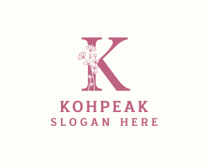 Floral Garden Letter K logo design