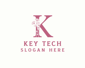 Floral Garden Letter K logo design