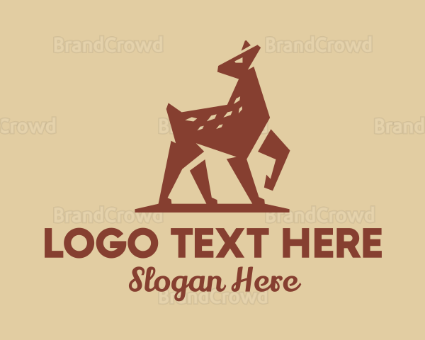 Brown Forest Deer Fawn Logo