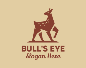 Brown Forest Deer Fawn logo design