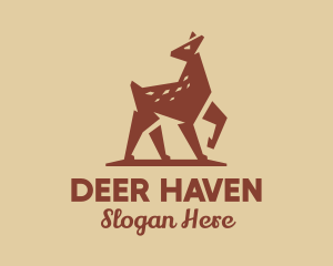 Deer - Brown Forest Deer Fawn logo design