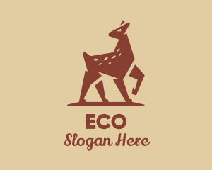 Brown Forest Deer Fawn logo design