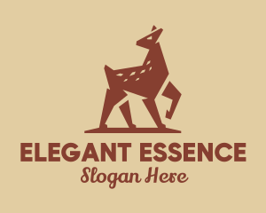 Graceful - Brown Forest Deer Fawn logo design