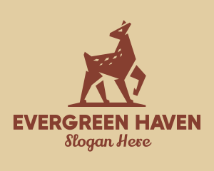 Forest - Brown Forest Deer Fawn logo design