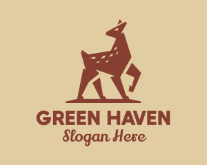 Forest - Brown Forest Deer Fawn logo design