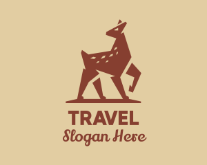 Brown Forest Deer Fawn logo design